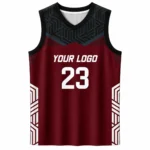 Custom Maroon Basketball Jersey