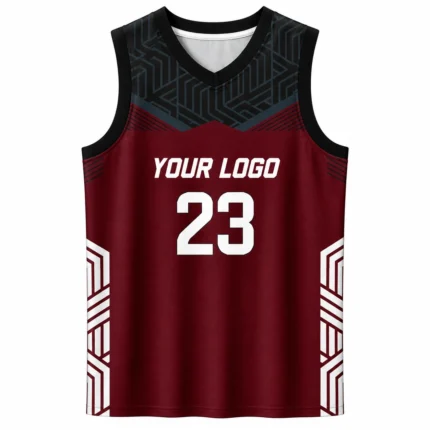 Custom Maroon Basketball Jersey