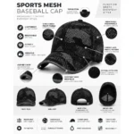 Custom Black Camouflage Mesh Cap