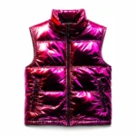 Magenta Sleeveless Puffer Vest
