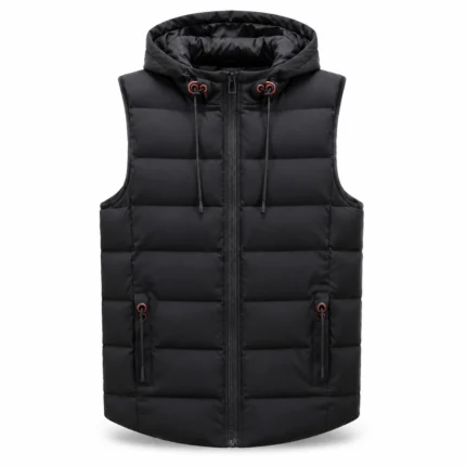Custom Long Hooded Puffer Vest