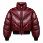 Women High-Shine Cropped Puffer Jacket