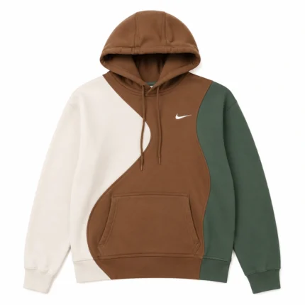 Custom Wave Panel Pullover Hoodie