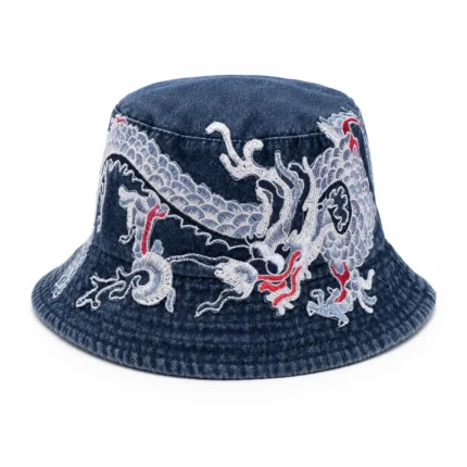 Custom Embroidered Denim Bucket Hat