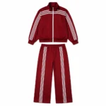 Custom Women Stripe Wide-Leg Tracksuit