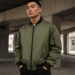Custom Olive Classic MA-1 Bomber Jacket