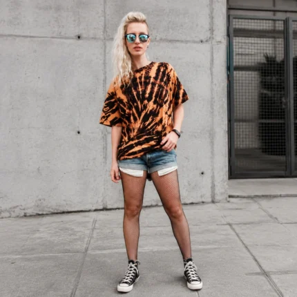 Custom Blue Ice Tie-Dye Oversized T-Shirt
