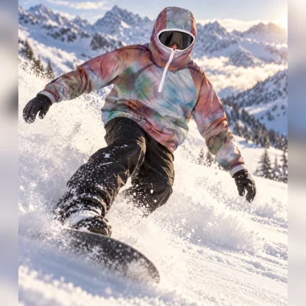 Custom Tie-Dye Snow windbreaker jacket