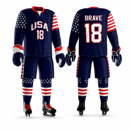 Custom USA Ice Hockey Uniform Set