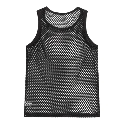 Custom Black Mesh Tank Top/Singlet