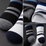 Custom Unisex Striped Athletic Crew Socks