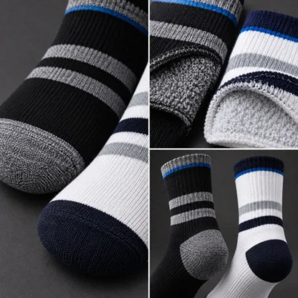 Custom Unisex Striped Athletic Crew Socks