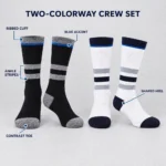 Custom Unisex Striped Athletic Crew Socks