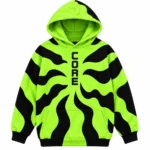 Custom CORE Neon Wave Graphic Hoodie Pullover