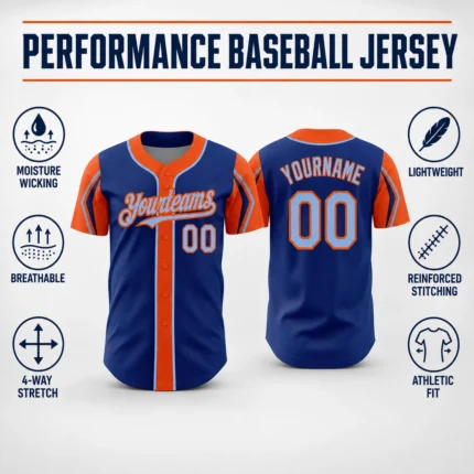Custom Full-Button Baseball Jersey