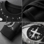 Custom Black Celestial Crewneck Sweatshirt