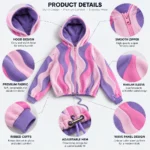 Custom Multicolor Wave Zip-Up Hoodie