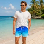 Custom Gradient Quick-Dry Beach Shorts