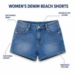 Custom Women Denim Beach Shorts