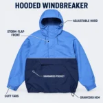 Custom Hooded Windbreaker Jacket Snowboard