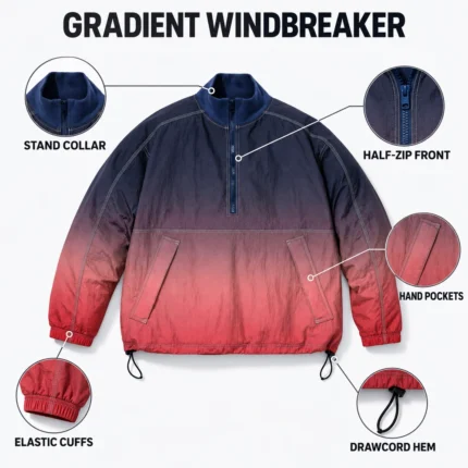 Custom Gradient Windbreaker Jacket Snowboard