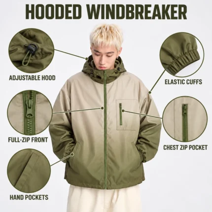 Custom Gradient Snow Windbreaker