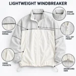 Custom white snowboard jacket
