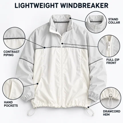 Custom white snowboard jacket