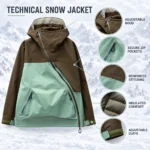 Custom Asymmetric Zippe Snow Hoodie