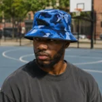 Custom Blue Camouflage Bucket Hat