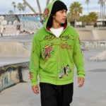 Custom Vintage Tattoo Zip-Up Hoodie