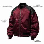 Custom Women Satin Bomber Jacket