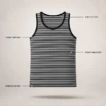 Custom Men Striped Cotton Tank Top