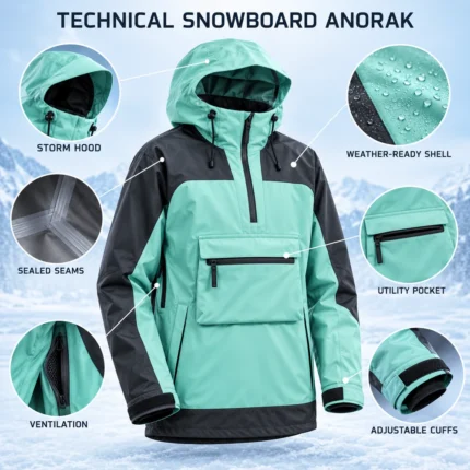 Custom Technical Snowboard Hoodie Anorak