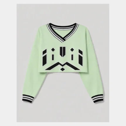 Custom Cropped V-Neck Sweatshirt