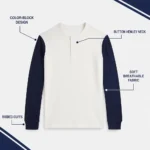 Custom Men Long-Sleeve Henley Shirt