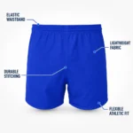 Custom Royal Blue Rugby Shorts