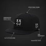 Custom Embroidered Flat-Brim Hip-Hop Cap