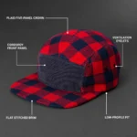 Custom Urban Plaid 5-Panel Cap