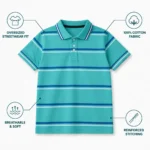 Custom Men Striped Cotton Polo Shirt