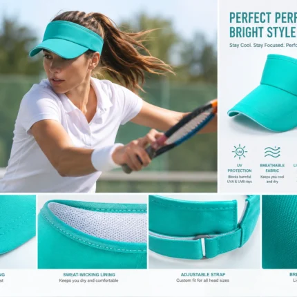 Custom Women Sun Visor Cap