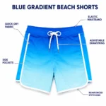 Custom Gradient Quick-Dry Beach Shorts