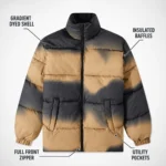Custom Gradient Puffer Jacket