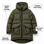 Longline Hooded Utility Puffer Jacket