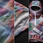 Custom Tie-Dye Snow windbreaker jacket