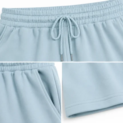 Women Powder Blue Essential Sweat Short
