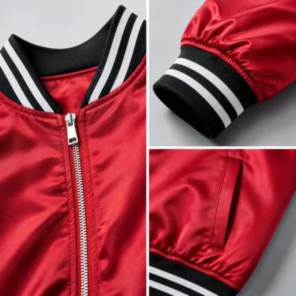 Custom Satin Varsity Bomber Jacket