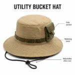 Custom Bucket Hat With Utility Pocket