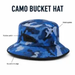 Custom Blue Camouflage Bucket Hat