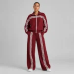 Custom Women Stripe Wide-Leg Tracksuit